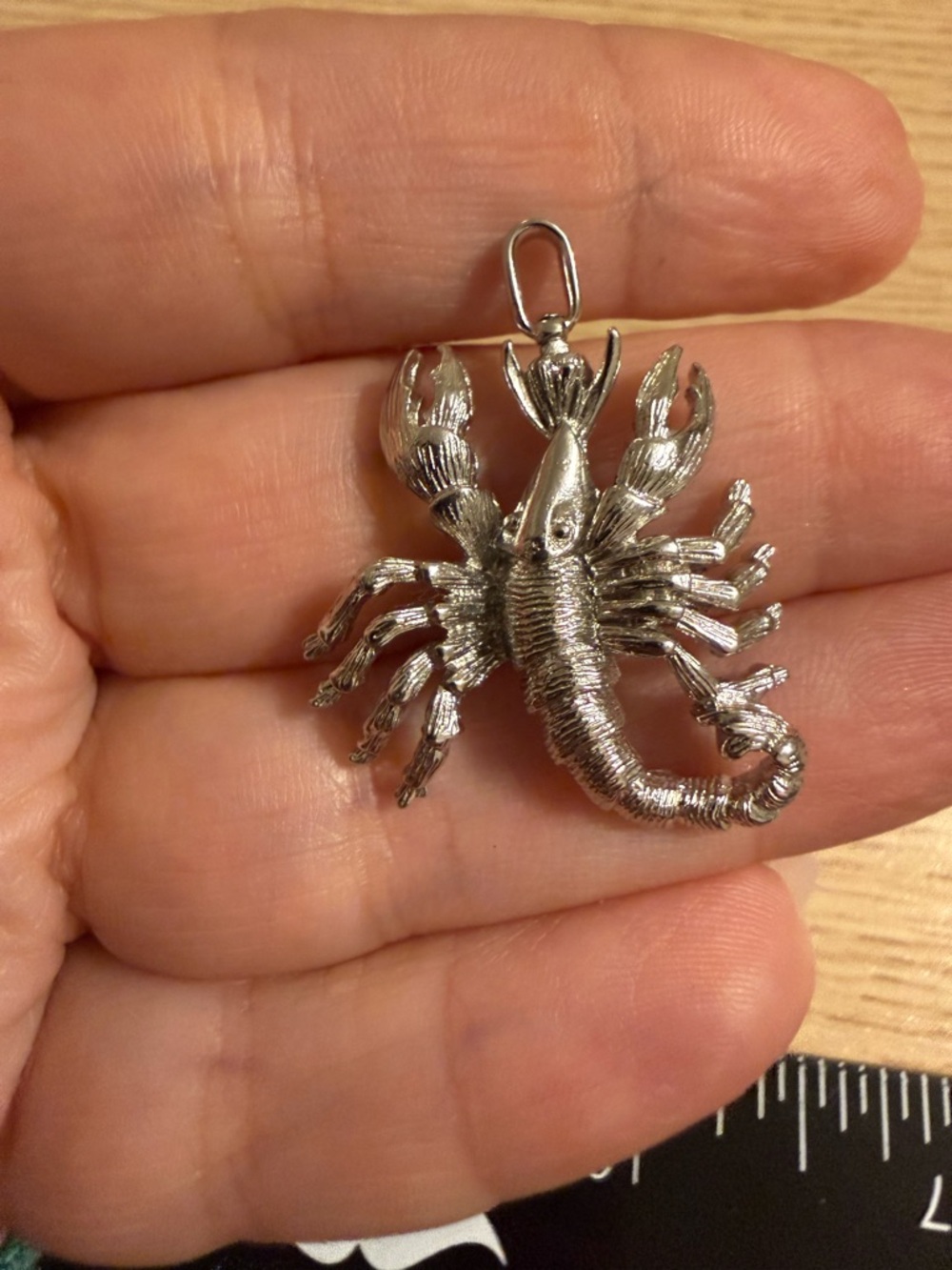 Silver Scorpion Pendant Necklace Charm